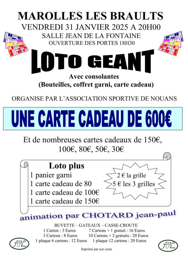 LOTO DE L'AS NOUANS